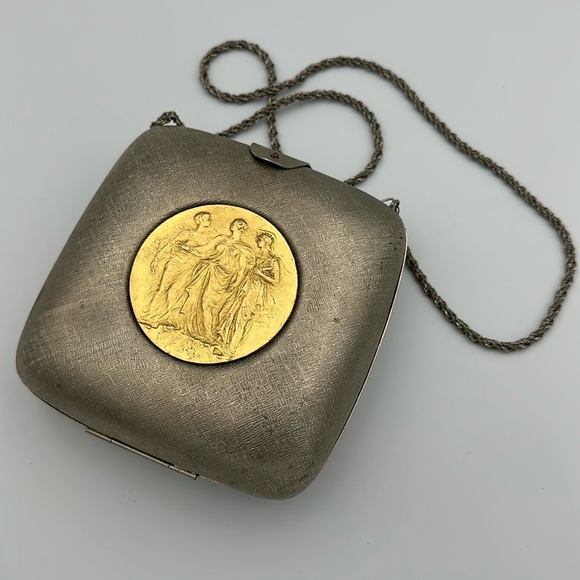 Rosenfeld Vintage Gilt Metal Purse 5 1/2” x 5 1/2” - Picture 1 of 11